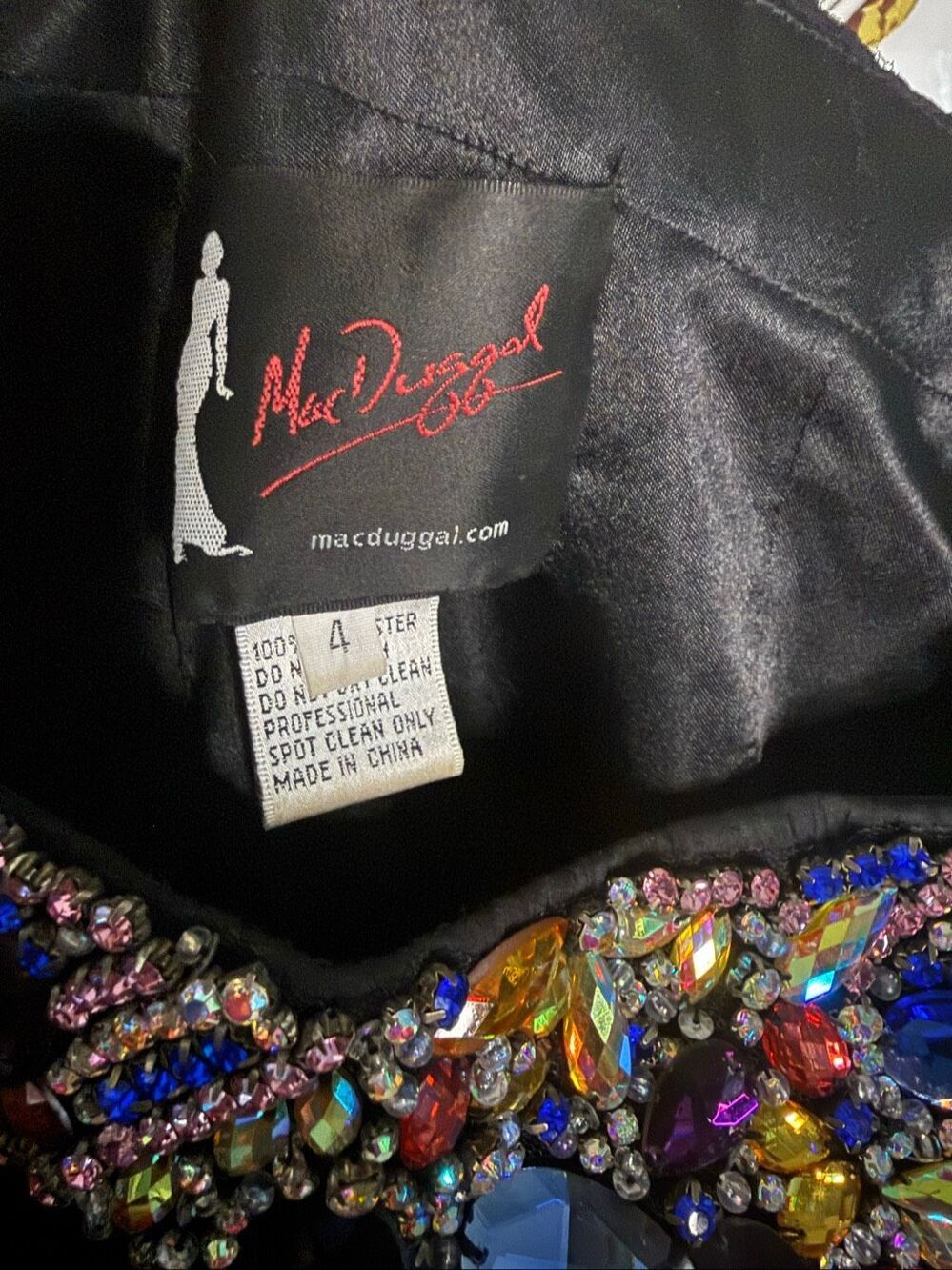 Mac Duggal Embellished One Shoulder Formal Gown Women’s Size 4 - Picture 2 of 5